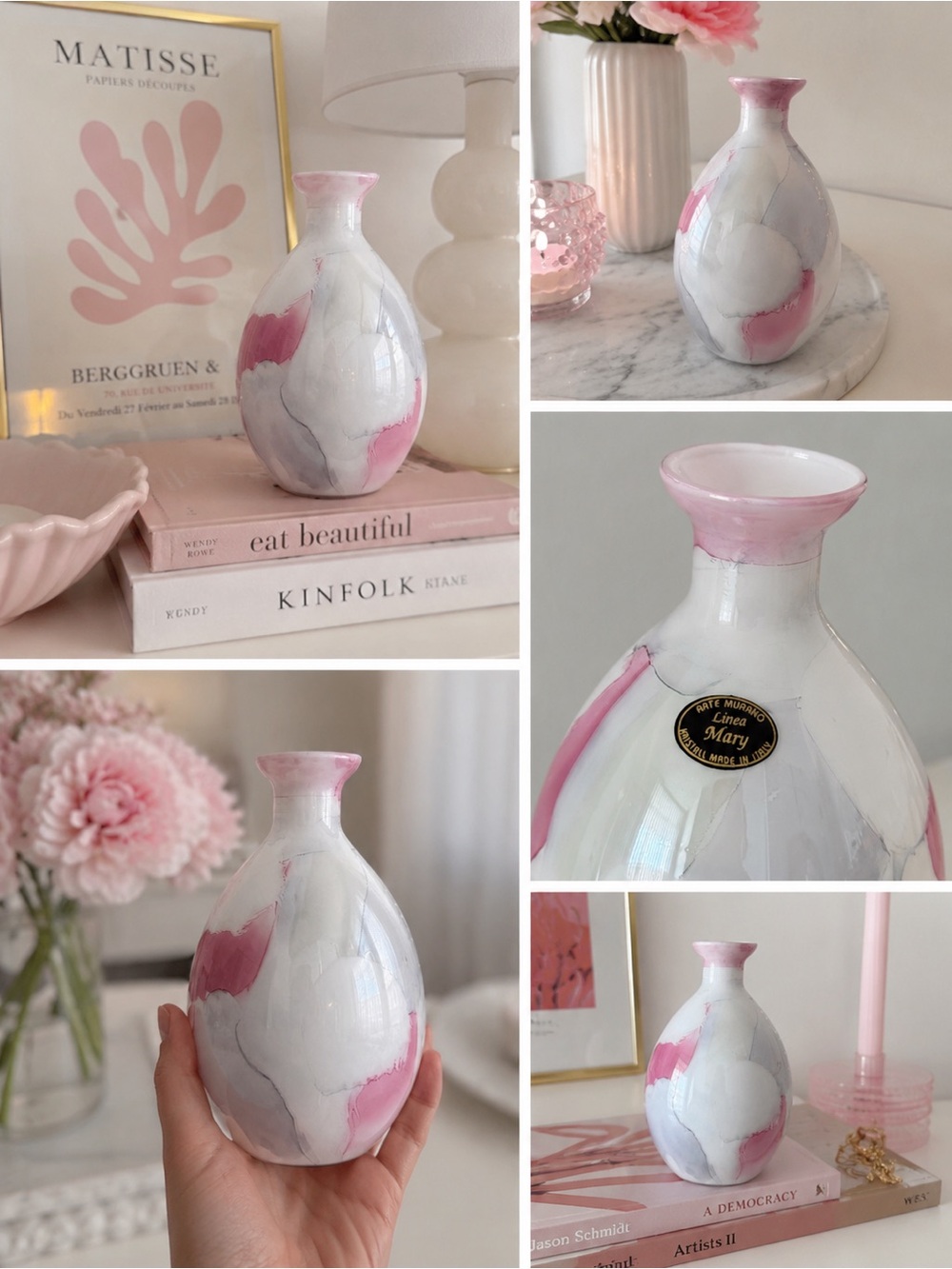 Vintage Arte Murano Linea Mary Art Glass Vase – Made in Italy